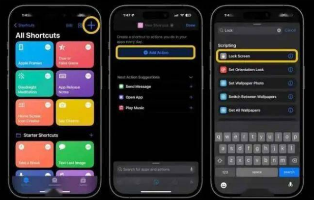 桥头镇苹果14锁屏维修店分享iPhone14升级iOS16.4后如何创建锁屏快捷方式 
